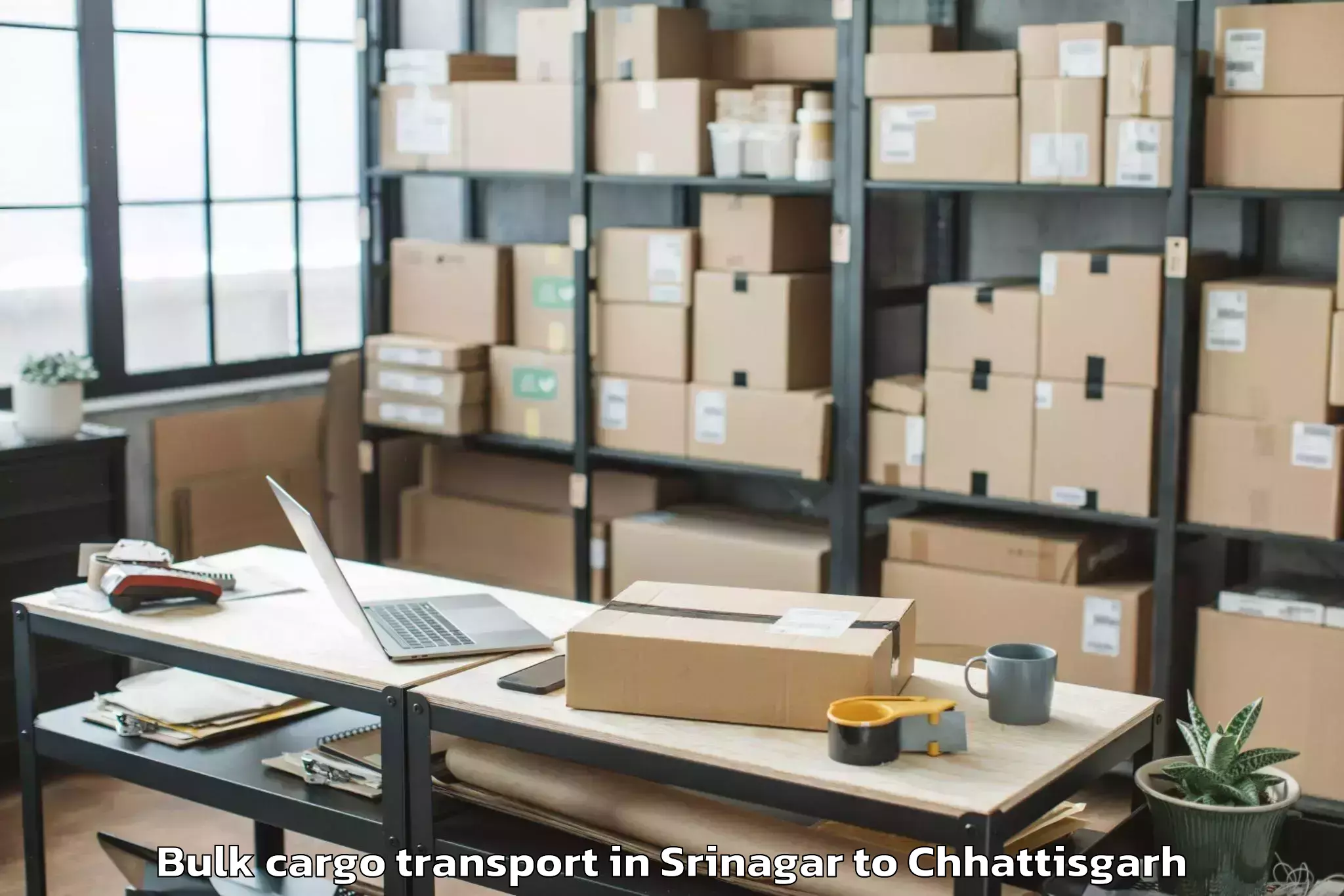 Srinagar to Ramanujganj Bulk Cargo Transport Booking